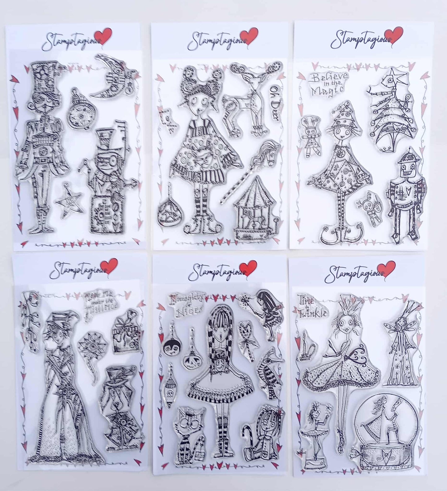 Clear Stamps Nuts and Crackers Full Collection 6 set