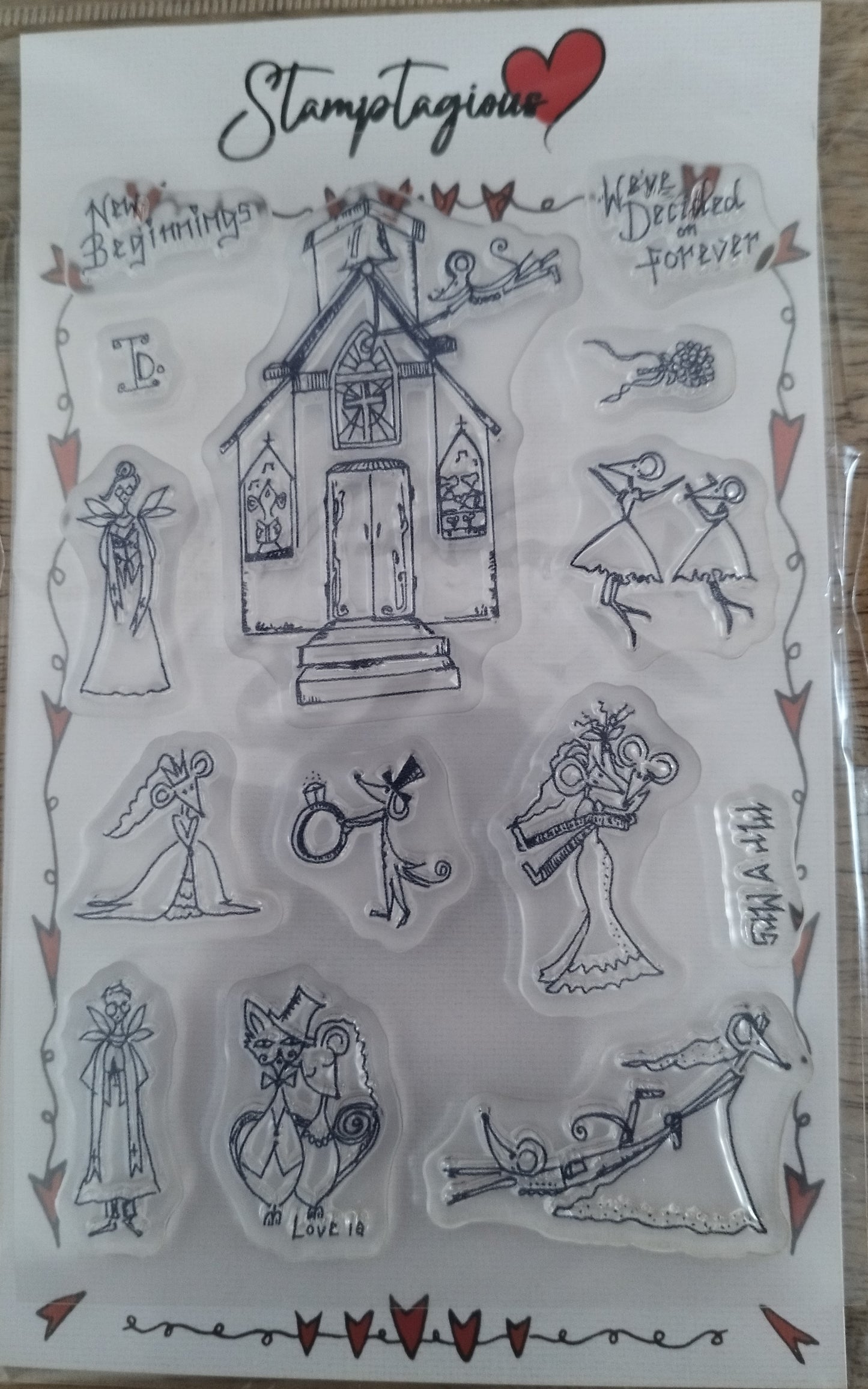 Clear Polymer Stamp Set Stamptagious Mouse Church A6 Stamp
