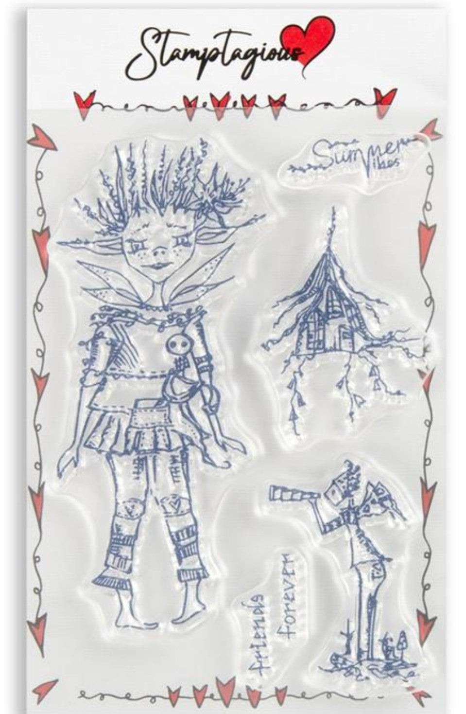 Clear Polymer  Stamptagious Pixie Meadow A6 Stamp Pixie Alfie